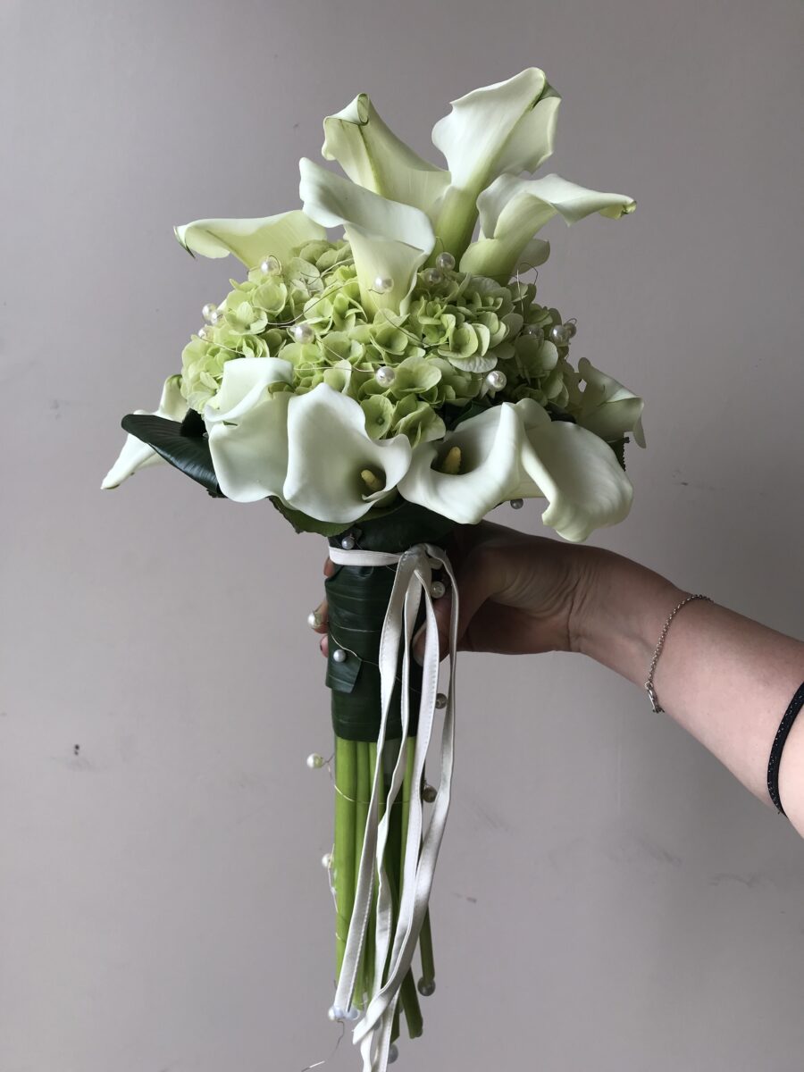 Bouquet de mariée arum et hortensia
